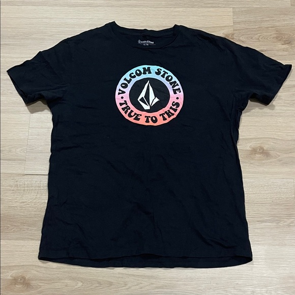 Volcom Black Cotton Tee - Picture 1 of 3